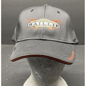 Baillie Diesel Motorsports Strapback Hat Black Cap Orange Trim Moisture Wicking‎